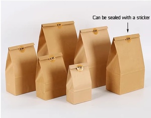 Vente en gros sac en papier de qualité alimentaire sandwichs hot dogs emballage de fruits et légumes sacs en papier kraft brun ou blanc de haute qualité - Product Image 2