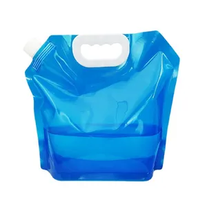 5L 10L Premium Collapsible Water Container Bag BPA Free Food Grade Clear Plastic Storage Jug for Camping Hiking Backpack