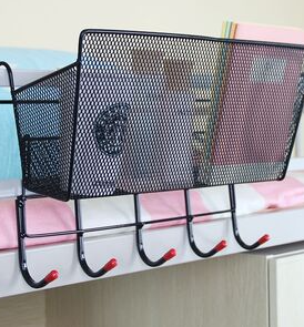 PVC Coated Welded Wire Wall Hanging <b>Storage</b> <b>Basket</b> Rustproof Metal Rack <b>For</b> Household Bathroom Kitchen Wall <b>Storage</b> - Product Image 5