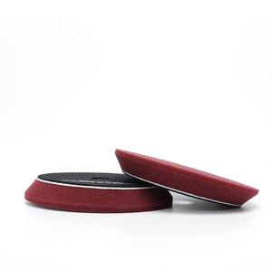 Tampon de polissage pour voiture en laine de 5 pouces avec bord biseauté, trou central, velcro, taille rapide, élimination des rayures, avec couche protectrice - Product Image 3