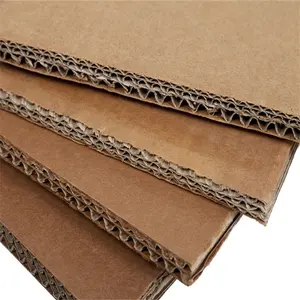 brown corrugated cardboard used for filling in fragile parcels Rigid double wall corrugated cardboard