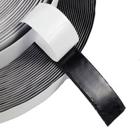Vente en gros de points auto-agrippants noirs de 16-110 mm avec dos adhésif puissant, attaches rondes souples en polyester/nylon
