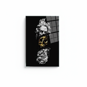Poseidon & Golden Skull <b>Canvas</b> Print: Modern Loft <b>Wall</b> Art,TEMPERED GLASS ART - Product Image 2