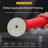 Nouveaux tampons de polissage diamantés à 3 étapes, 100 mm, pour utilisation humide et sèche, pour marbre, granit, pierre, quartz, porcelaine
