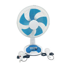 Ventilador de Mesa Solar de 345mm Blanco de 3 Velocidades con Panel Solar para Uso en Interiores - Product Image 2