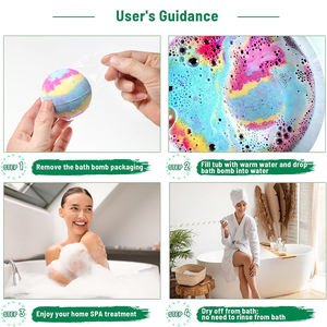 Bombes de Bain Volumineuses de Luxe Non Toxiques en Gros pour Spa Pétillant aux Fleurs, Sel d'Epsom, 100% Naturelles, Fabrication Personnalisée sous Marque Privée - Product Image 6