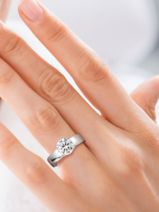 Bagues de Mariage et de Fiançailles en Argent Sterling Style <span class=keywords><strong>Luxe</strong></span> pour Hommes et Femmes avec Diamant et Moissanite, Bijoux de Mariage - Product Image 3