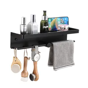 Self Adhesive Shower Shelf With Hook Bathroom Storage Shelf Bath Shelf With Hook