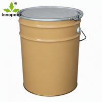 Seau en tôle de 20 L homologué ONU avec fermeture à levier pour liquides de revêtement dangereux