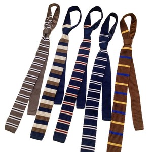 Cravate en tricot unisexe tendance, style britannique décontracté, fin et plat, accessoires pour chemise/pull/veste, cravate décorative en tricot - Product Image 1