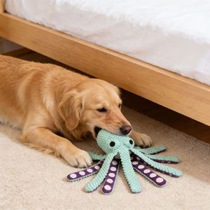 Juguete de Peluche con Sonido para Perros, Pulpo, Juguete Interactivo para Perros, Juego de Tira y Afloja - Product Image 5