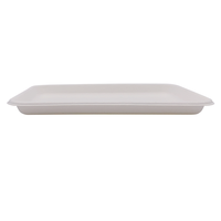 Plateau rectangulaire à viande jetable, 1 pièce, plateau en papier pour la viande, sugarcane, sans bpa