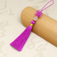 Pendentifs de mode faits main en perles, nœuds chinois, nœuds en fil de nylon et de jade, avec disque USB miniature et peigne, pour marque-pages, cartes d'invitation et décorations suspendues