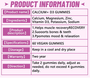 Winstown Etiqueta Privada Vegana Vitamina D3 Calcio Orgánico Hierbas Gomitas Desintoxicación Natural Suplemento Dietético Niños Vitamina D3 Gomitas - Product Image 5