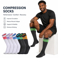 Chaussettes de compression respirantes pour la récupération après la course, avec logo sur le dessous, pour jeunes, collection Printemps