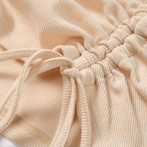 2020 automne Nouvelle Fête Vacances Dames Mode Élégant Solide Coton Femmes Robe Cordon Mini Robe Moulante - Product Image 5