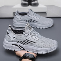 Chaussures de sport légères en maille respirante pour hommes pour la saison du printemps quantité minimale de commande bas Stock à lacets pour les coureurs d'été et d'automne
