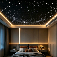 Éclairage de plafond LED RGBW à fibres optiques PMMA effet ciel étoilé avec télécommande IP33 et léger pour la maison/salle de cinéma/bar