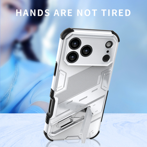 Funda de Lujo para Teléfono Móvil de TPU y PC para iPhone 17 Pro Max, Nueva Funda Protectora a la Moda con Soporte de Tira - Product Image 3