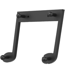 Wall Mounted Coat <b>Hooks</b> <b>Black</b> Musical Note Shape Durable Storage Rack For Hats Bags And Clothes - Product Image 1