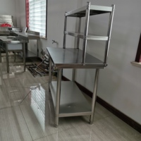 Table de préparation professionnelle en acier inoxydable 201/304 pour cuisine commerciale, robuste, capacité 300 kg/m, avec revêtement autonettoyant