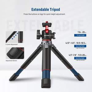 Trípode Extensible para Vlogging, Mini Trípode para Cámara <span class=keywords><strong>Neewer</strong></span> con Cabezal de Bola Ajustable de 360 Grados y Soporte para Accesorios - Product Image 4