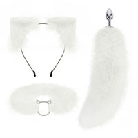 Nouveau Style mignon Animal en peluche oreilles cheveux accessoires confortable Cosplay fête fourrure bout à bout chat chien renard queue Anal Plug Anales bandeaux