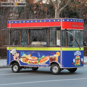Oosterse Shimao Op Maat Gemaakte Food Busje Burger Food Bus Snackmachine Mini Bromfiets Food Truck Volledig Uitgeruste Mobiele