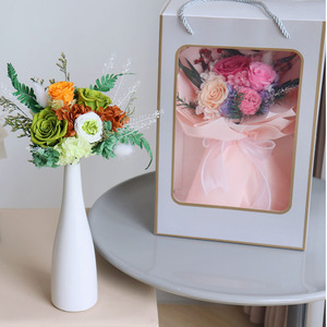 2024 tốt nghiệp quà tặng cho cô ấy, bảo quản hoa RO bảo quản hoa và cây Trung Quốc Bảo quản hoa Bó hoa cho trang trí nội thất - Product Image 5