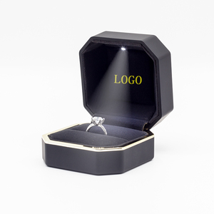 Заводские Оптовые Роскошные серьги, коробки для колец, нефритовые подвески, черное светодиодное освещение, индивидуальные шкатулки для ювелирных изделий - Product Image 1