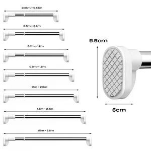 2024 tringles à rideaux de douche de plafond à tension télescopique bon marché pour salle de bain
