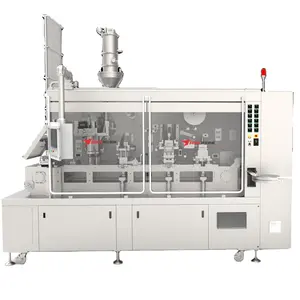 Máquina de embalagem para cápsulas de alumínio nespresso, alta eficiência europeia, alta qualidade, enchimento e selagem