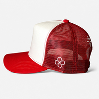 Gorra Trucker OEM ODM G5 de Moda, Transpirable, con Visera Curva, Dos Tonos, 5 Paneles, Ajustable, con Malla Trasera, Diseño Personalizado, Patrón Bordado en 3D