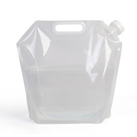 Sacs à eau Mayler en plastique 5L 10L avec poignée Pochette d'extérieur portable de couleur bleue transparente solide à prix abordable écologique