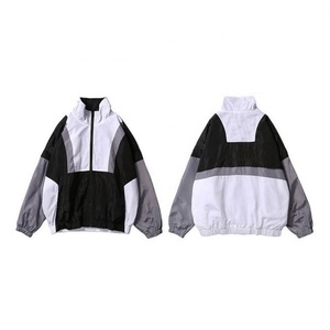 Customizable Outdoor Windproof Water Resistant <b>Zip</b>-<b>up</b> <b>Jacket</b> Retro Colorblock Windbreaker <b>Jacket</b> for Men - Product Image 4