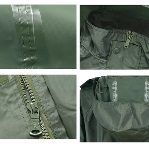Traje Impermeable para Todas las Estaciones, Resistente al Fuego, Chaqueta y Pantalones Separados, Grueso, Color Verde Oliva, para Emergencias, Rescate y Inundaciones - Product Image 6