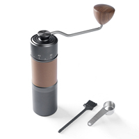 Moulin à café manuel I Cafilas, acier inoxydable CNC, moulin à café à meules, 6 réglages de grosseur réglables, portable