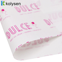Papier sulfurisé imprimé sur mesure pour sandwich Hamburger Deli utiliser des feuilles enduites de cire manufacturée pour l'emballage de gâteau
