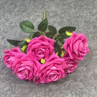 Dekorative Künstliche Rote Rosen Hochzeits-Kunstblumen Rosenstrauß Künstlicher Blumenstrauß