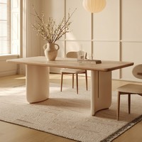 Table à manger de luxe en pierre frittée de style français, ensemble table et chaises en bois massif moderne et minimaliste pour la maison et les petits espaces