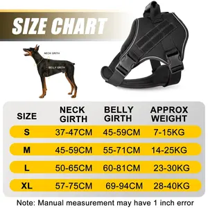 Harnais tactique de luxe Offre Spéciale pour <span class=keywords><strong>chien</strong></span> gilet Logo personnalisé équipement d'entraînement réglable réfléchissant harnais pour grands chiens - Product Image 6
