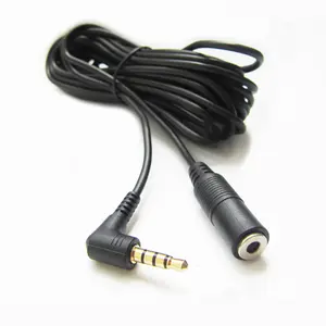 Male To Female Audio Cable Right Angle 3.5mm Jack Male To Female Stereo AUX Kabel Audio Video Extension Custom Cable