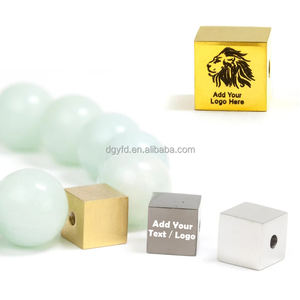 Distanziali in Acciaio Inossidabile con Logo Personalizzato Inciso al <span class=keywords><strong>Laser</strong></span>, Perline Vuote Incidibili Fai da Te per Creazione di Gioielli e Bracciali - Product Image 6