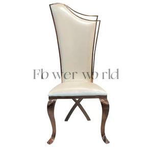 Sillas de Boda de Lujo para Recepciones, Eventos <span class=keywords><strong>al</strong></span> Aire Libre, Banquetes, Doradas, con Respaldo en Forma de O, de Acero Inoxidable, con Diseño Floral, 5 Años de Duración - Product Image 3