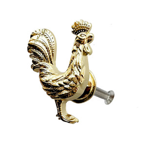 Thiết kế mới Kẽm hợp kim Cock mô hình nội các Gà Trống kéo xử lý Knob đồ nội thất phần cứng trang trí tủ quần áo vẽ cửa xử lý - Product Image 6