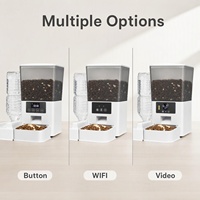 Distributeur automatique intelligent d'aliments pour animaux de compagnie en acier inoxydable avec contrôle par application WiFi, distributeur de nourriture écologique pour chats et chiens d'intérieur