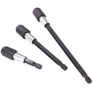 3Pcs 60mm 100mm 150mm 1/4 אינץ מהיר שחרור מגנטי ראש מקדח מברג קצת שקע מחזיק הארכת בר - Product Image 6