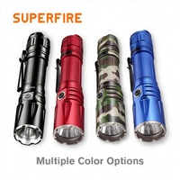 Lampe torche tactique OEM couleur 1800 lumens rechargeable par USB en alliage d'aluminium étanche IP67 avec interrupteur à pression pour la chasse