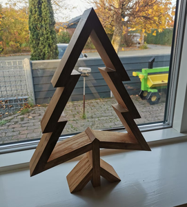 Arbres de Noël de table en bois Ferme moderne Décorations de Noël Arbre en bois d'intérieur pour la maison - Product Image 3