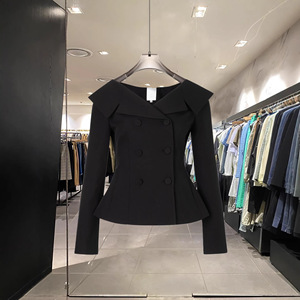 Conjunto de 2 Piezas de Blazer y Falda con Cuello <span class=keywords><strong>Peter</strong></span> <span class=keywords><strong>Pan</strong></span> para Mujer, Blusa de Manga Larga y Falda de <span class=keywords><strong>Sirena</strong></span> para Negocios - Product Image 3
